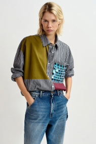 Essentiel Antwerp Glam patchwork shirt