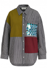 Essentiel Antwerp Glam patchwork shirt