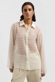 Olaf Hussein Sheer slim shirt