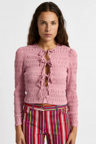 Laagam Babet pink textured blouse