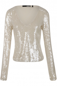 Rotate sequins-v-neck-top