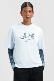 Olaf Hussein Ribbon logo boxy tee