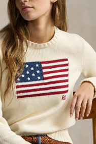 Ralph Lauren Flag CN long sleeve pullover