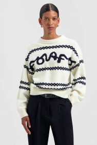 Olaf Hussein Signature jacquard crewneck kn