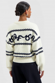 Olaf Hussein Signature jacquard crewneck kn