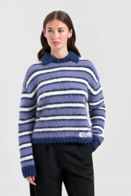 Olaf Hussein Striped polo knit