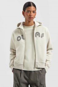 Olaf Hussein Scribble zip hoodie