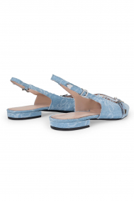 Dante6 Cinque denim flat slingbacks