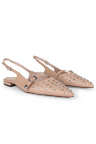 Dante6 Cinque studded leather flat sl