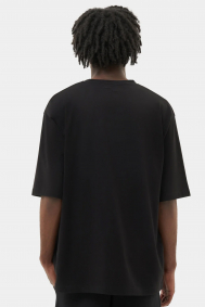 Filling Pieces T-shirt Boxy Embroidered Bla