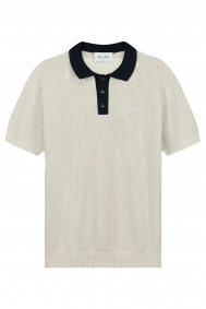 Olaf Hussein Varsity polo knit ss