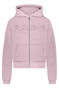 Flaneur embossed-zip-up-hoodie-f15149