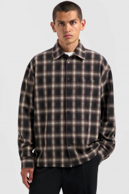 Olaf Hussein plaid-boxy-shirt